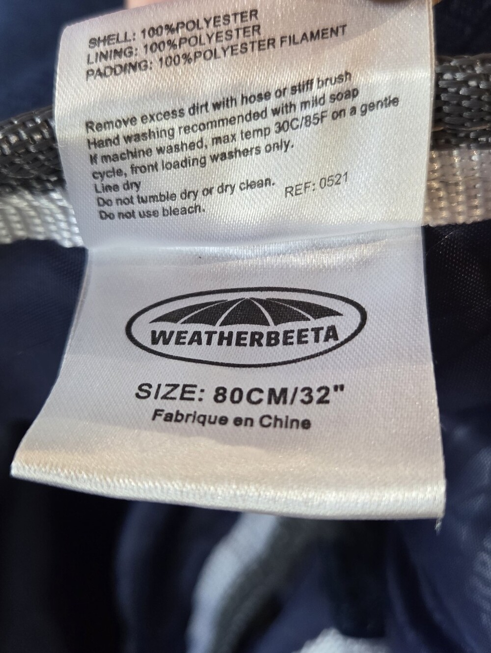 WeatherBeeta ComFiTec 1200D Deluxe Waterproof Dog Coat - Picture 5 of 5